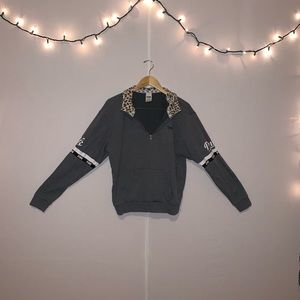 PINK Grey Quarter Zip🎀